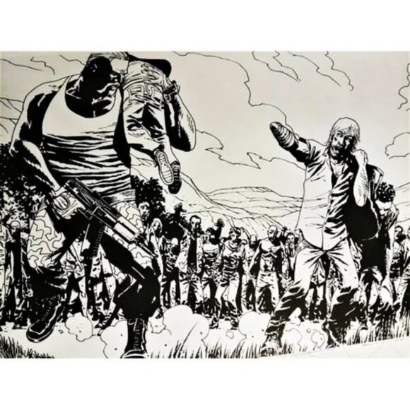 Walking Dead 2 Adult Coloring Books Rick Grimes Michonne Walkers Art AMC NEW - Picture 11 of 12